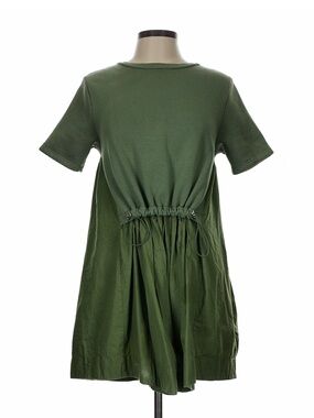Pilcro Olive Green Drawstring Waist Dress